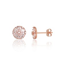 Gold Cubic Zirconia Earrings “Golden Halo”
