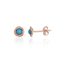 Gold Turquoise Earrings “Turquoise Whisper”