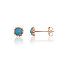 Gold Turquoise Earrings “Turquoise Spark”