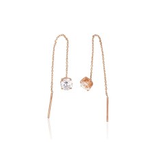 Gold Cubic Zirconia Earrings “Pure Balance”