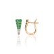 Gold Diamond and Emerald Earrings “Skylar III”