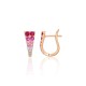 Gold Diamond and Ruby Earrings “Skylar II”