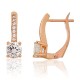 14K Red Gold Cubic Zirconia Earrings “Junona Gold XXXIV”