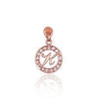 Zelta kulons - burts "K" no 585 proves sarkanā zelta
