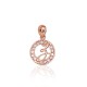 14K Red Gold Cubic Zirconia Letter Pendant “Z”