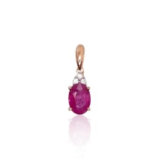 Gold Diamond and Ruby Pendant “Notika IV”
