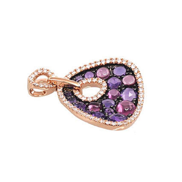 Gold Diamond and Amethyst Pendant “Sunny Symphony III”