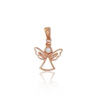 Zelta kulons ar cirkonu “Eņģelis” no 585. proves sarkanā zelta