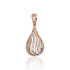 Auksinis pakabukas su deimantais „Golden Drop“