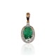 Gold Diamond and Emerald Pendant “Grace III”