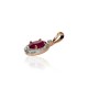 Gold Diamond and Ruby Pendant “Little Sun II”