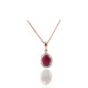 Gold Diamond and Ruby Pendant “Little Sun II”