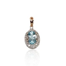 14K Red Gold Diamond and Topaz Pendant “Little Sun IV”