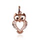 Gold Cubic Zirconia Pendant “Owl VIII”