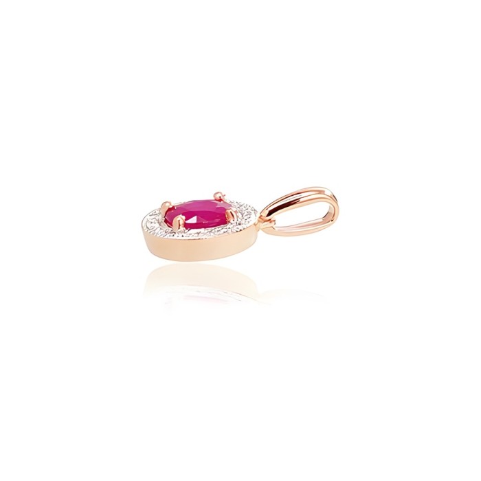Gold Diamond and Ruby Pendant “Sofia”
