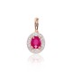 Gold Diamond and Ruby Pendant “Sofia”