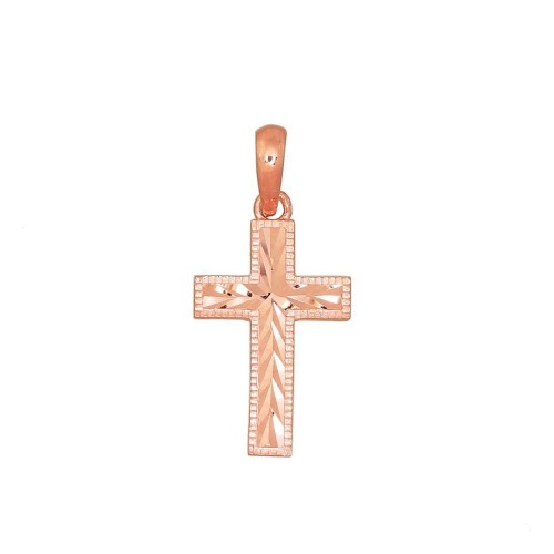 14K Red Gold Cross Pendant “Classic XX”