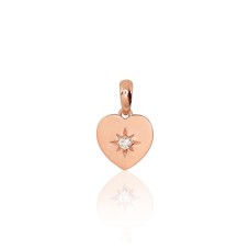 Gold Cubic Zirconia Pendant “Amor XV”