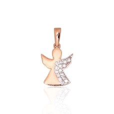 Gold Cubic Zirconia Pendant “Angel XIII”