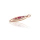 Gold Diamond and Ruby Pendant “Princess Teardrop VI”