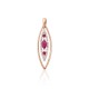 Gold Diamond and Ruby Pendant “Princess Teardrop VI”