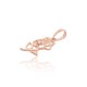 Gold Cubic Zirconia Pendant “Golden Rose”