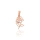 Gold Cubic Zirconia Pendant “Golden Rose”