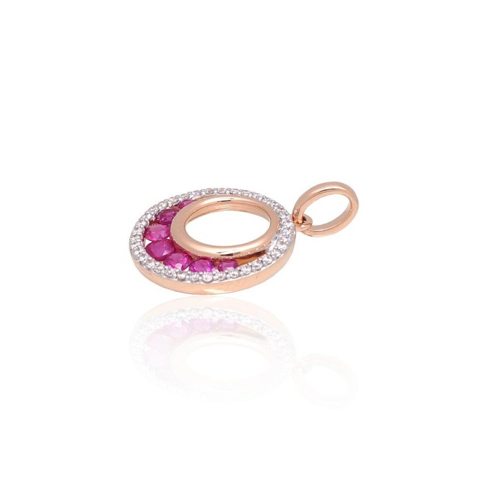 Gold Diamond and Ruby Pendant “Athena II”