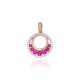 Gold Diamond and Ruby Pendant “Athena II”
