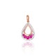 Gold Diamond and Ruby Pendant “Athena V”