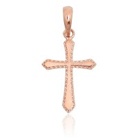 14K Red Gold Cross Pendant “Classic XIX”