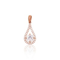 Gold Cubic Zirconia Pendant “Vienna”