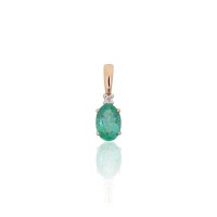 Gold Diamond and Emerald Pendant “Notika VII”