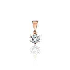 Gold Cubic Zirconia Pendant “Juno X”