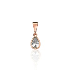 Gold Cubic Zirconia Pendant “Teardrop”