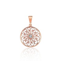 Zelta kulons ar cirkonu "Solaris" no 585. proves sarkanā zelta