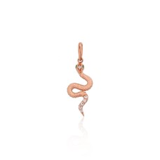 Gold Cubic Zirconia Pendant “Serpent II”