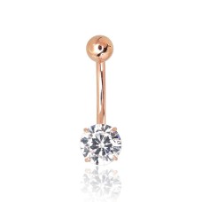 Gold Cubic Zirconia Belly Piercing “Juno Gold”