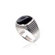 Men's Sterling Silver Onyx Ring “Maximilian V”