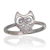 Hopeasormus zirkoneilla ”Owl”
