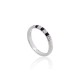 Sterling Silver Cubic Zirconia and Enamel Ring “Domino”