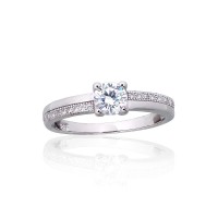 Sterling Silver Cubic Zirconia Ring “Junona X”