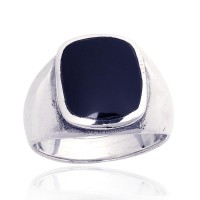 Men's Sterling Silver Onyx Ring “Maximilian III”