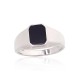 Miesten hopeasormus onyksilla ”Obsidian”