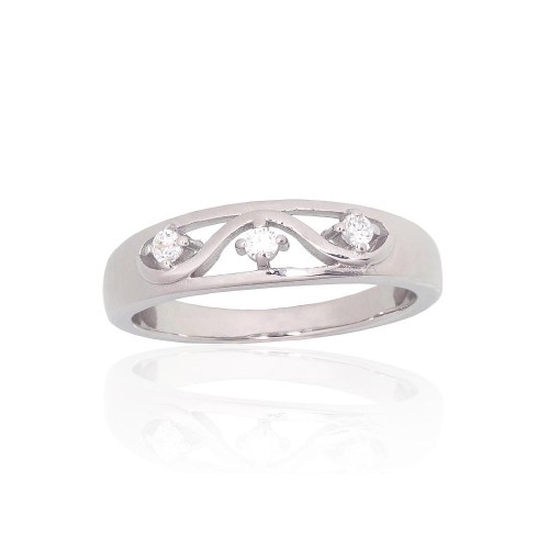 Sterling Silver Cubic Zirconia Ring “Louise VII”