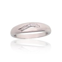 Sterling Silver Cubic Zirconia Ring “Crystal Path”