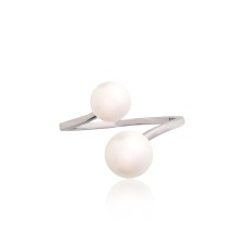 Sudraba gredzens "Pērļu Simfonija" ar pērlēm