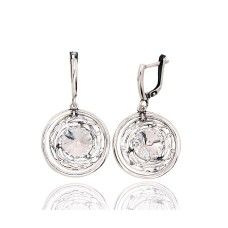 Серебряные серьги 925 пробы «Лунный Ореол»