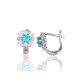 925 Sterling Silver Cubic Zirconia Earrings “Petal Waltz II”