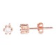 Bērnu sudraba auskari-pogas ar cirkoniem „Junona XX“